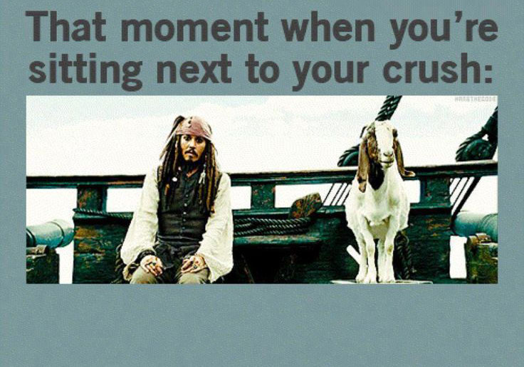 That moment when you’re sitting next to your crush